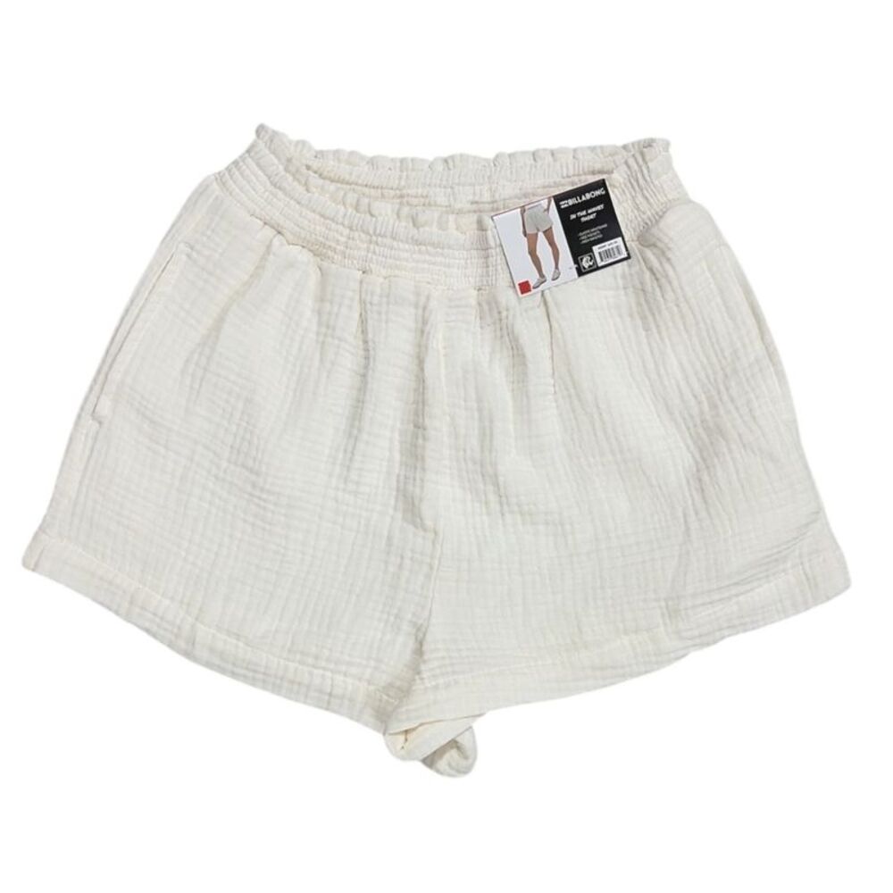 Billabong Women's Lightweight Breathable 100% Cotton Gauze Short - Cream